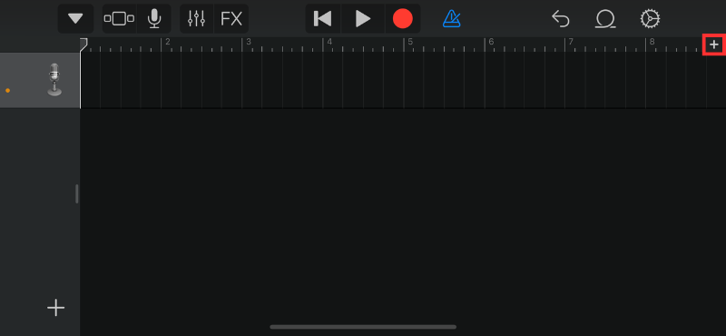 04_Garagebandのトラック画面